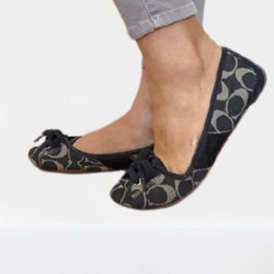 COACH denim josie ballet flats